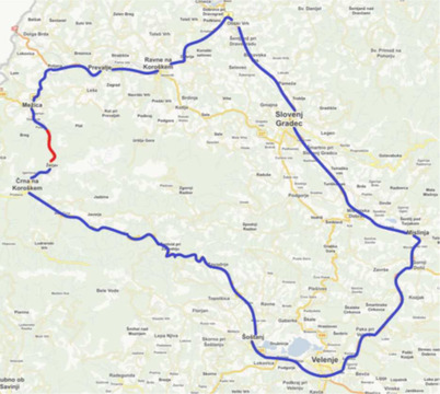 Zapora ceste Mežica-Črna 24. in 25.8.